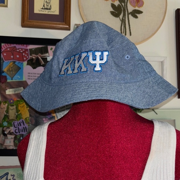 Blue Denim kappa kappa psi Bucket Hat - Picture 1 of 5